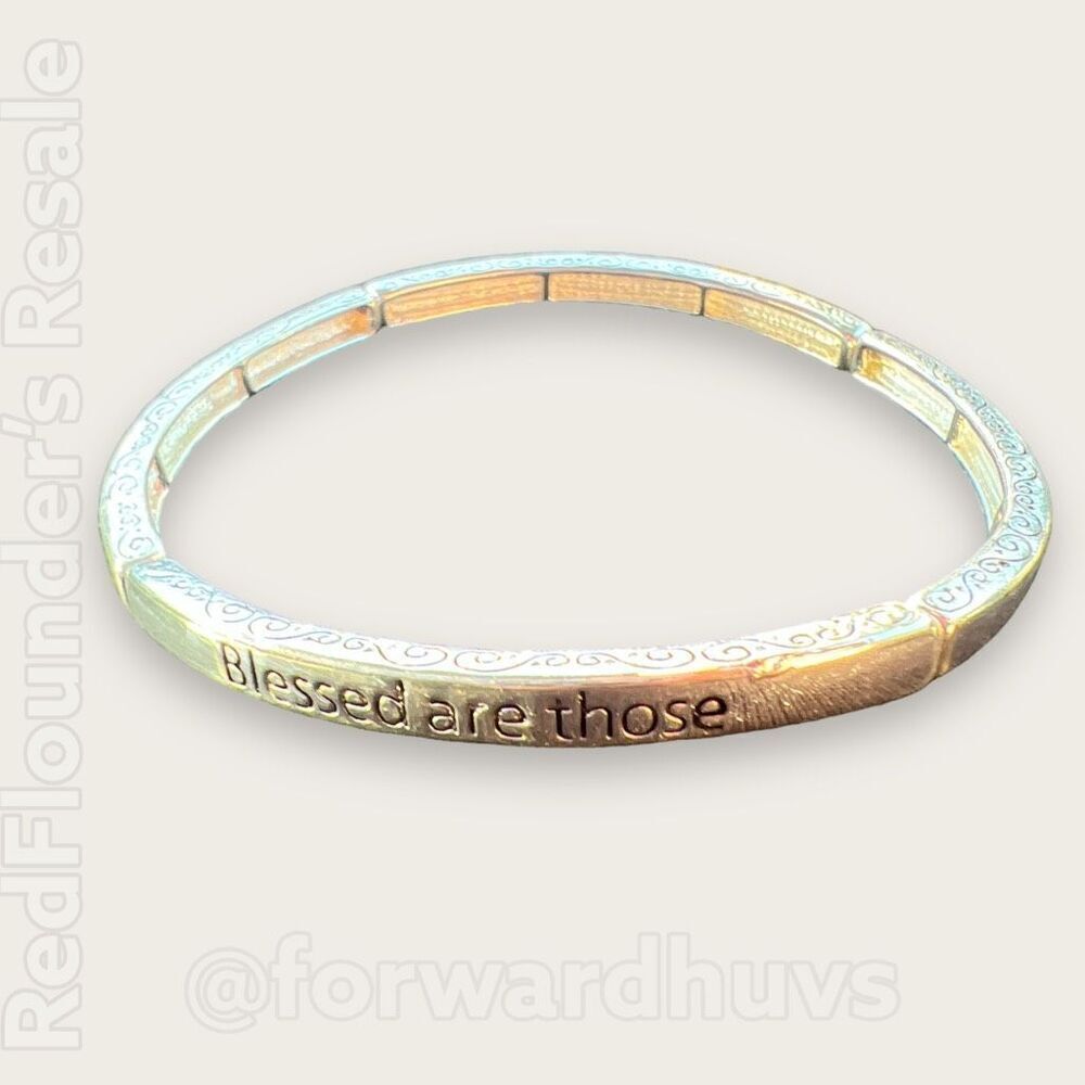 Bundle Sale 3 for $15 | Stackable Religious Stretch Bracelet Matthew 5:4